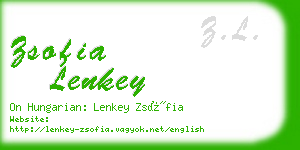 zsofia lenkey business card